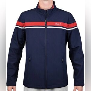 johnnie-O Navy Jacket with Red and White Stripe